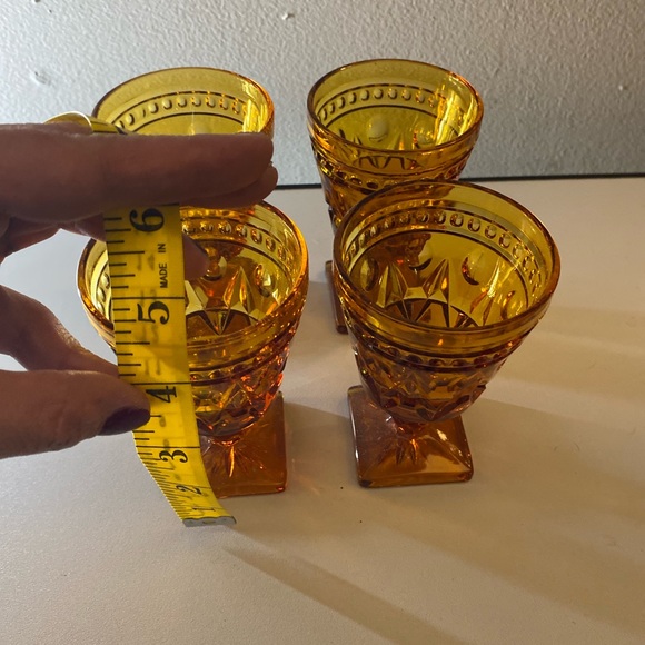 Other - Set of Amber Glass Goblets